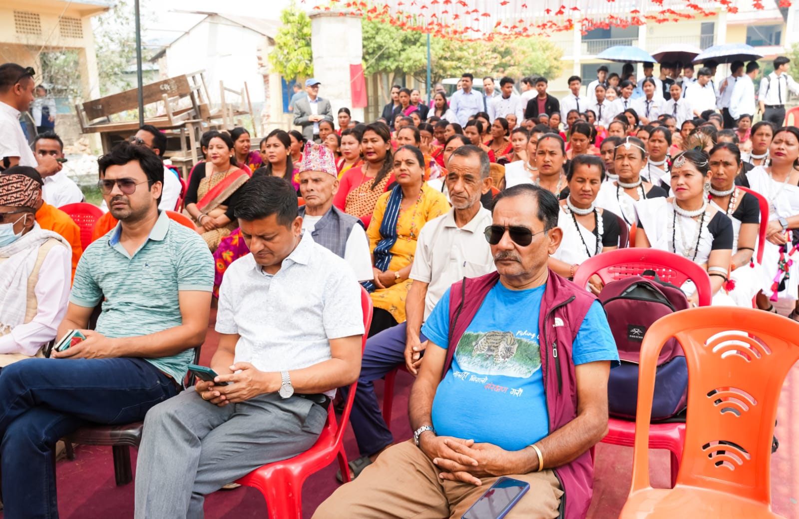 Foundation stone laying for the construction of Building of Bachhauli Secondary School at Ratnanagar, Chitwan